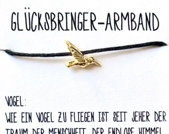 Lucky Charm Bracelet, Bird (gold)