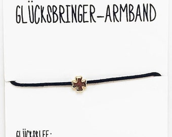 Lucky charm bracelet, clover (gold)