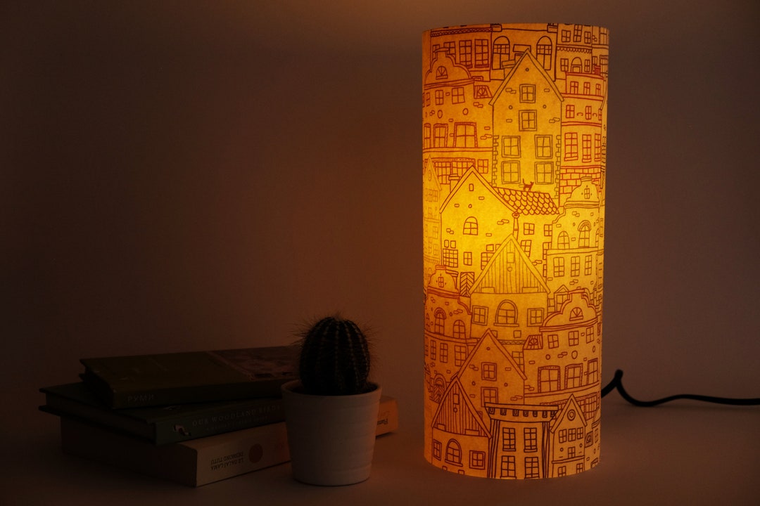 Japanese Paper Lamp, Modern Farmhouse Lamp, Paper Table Lamp, Paper