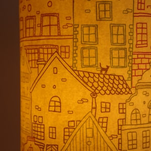Lampada da comodino in carta giapponese, moderna luce da scrivania notturna, arte architettonica della casa, calda e accogliente lampada decorativa da fattoria