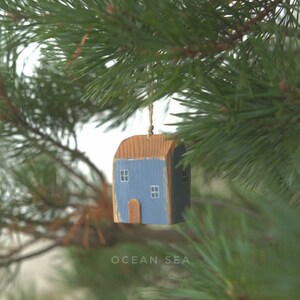 Christmas Tree Toy, Montessori Toy, Painted Wood Xmas Toy, Holiday Gift, Christmas Ornament, Xmas House Toy, Wooden Christmas Tree Decor image 3