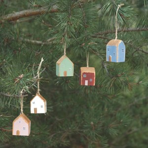 Christmas Ornament Toy, Wooden House Toy, Christmas Tree Decoration, Christmas Painted House Toy, Holiday Tree Decorations, Xmas Accent Toy image 7