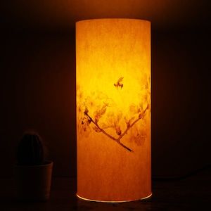 Lampada di carta a forma di ape in fiore di ciliegio, lampada moderna accogliente per meditazione zen, paralume decorativo primaverile naturale, regali primaverili floreali