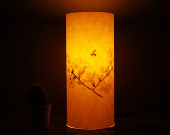 Lámpara Chery Blossom, Lámpara de papel, Lámpara de mesa Zen, Luz de papel, Lámpara de abeja, Lámpara de naturaleza, Lámpara de primavera, Pantalla de lámpara acogedora, Luz de Navidad, Casa de campo