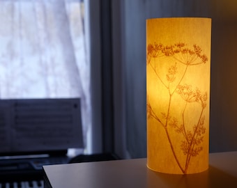Botanische Papierlampe, Blumen-Nachttischlampe, Tischlampe, Schreibtischlampe, Sakura Lights, Japanische Lampe, Blumenlampenschirm, Naturlampe, Hyggelampe