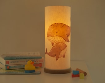 Whale Lamp, Paper Lamp, Table Lamp, Nursery Decoration, Children Lamp, Desk Lights, Bedside Lamp, Xmas Gift, Nautical Nursery Decor, Cozy