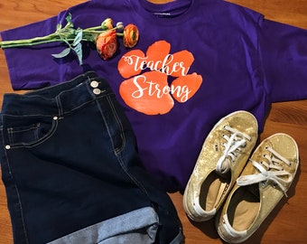 Clemson Teacher T-Shirt: Game Day Fan Tee