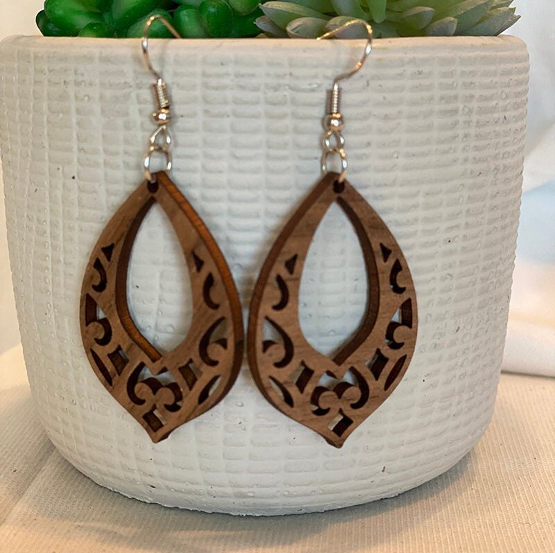 Dropship Women's Jewelry Accessories Wood Earrings Ethnic Hollow Carving  Boho Brown Wooden Drop Earring Birthday Party Gifts to Sell Online at a  Lower Price