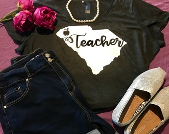 South Carolina Teacher T-Shirt: Wear Red for Ed