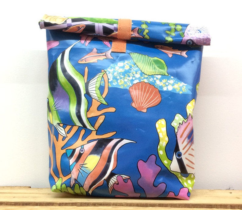 Lunchbag mit Klettband, Aquarium Bild 1