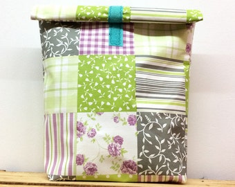 Lunchbag with Velcro, patchwork