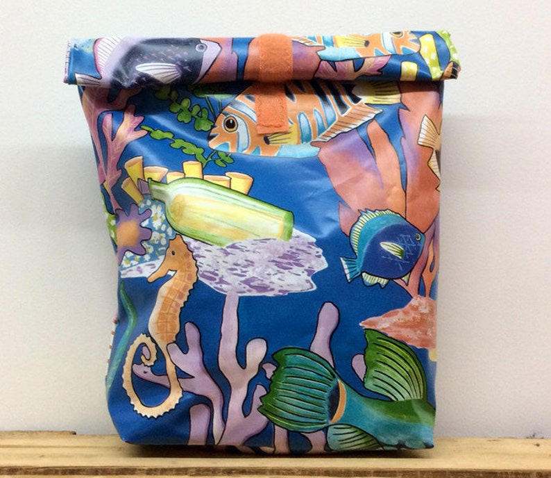 Lunchbag mit Klettband, Aquarium Bild 2