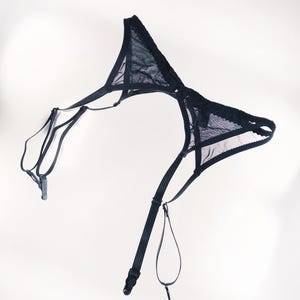 Handmade Skyla Black garter belt
