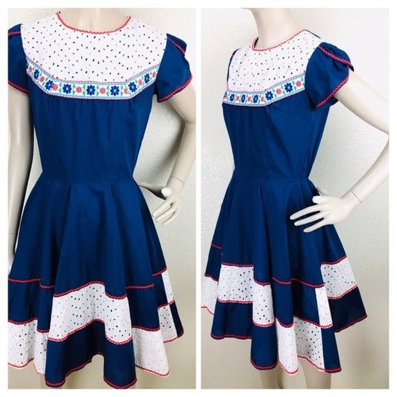 Vintage Kate Schorer Rockabilly Square Dance Dress