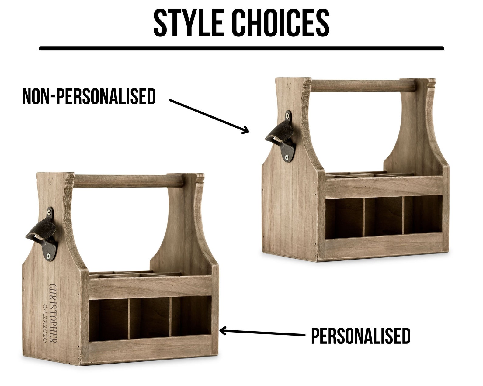 Custom Beer Caddy With Bottle Opener Groom Gift Etsy UK