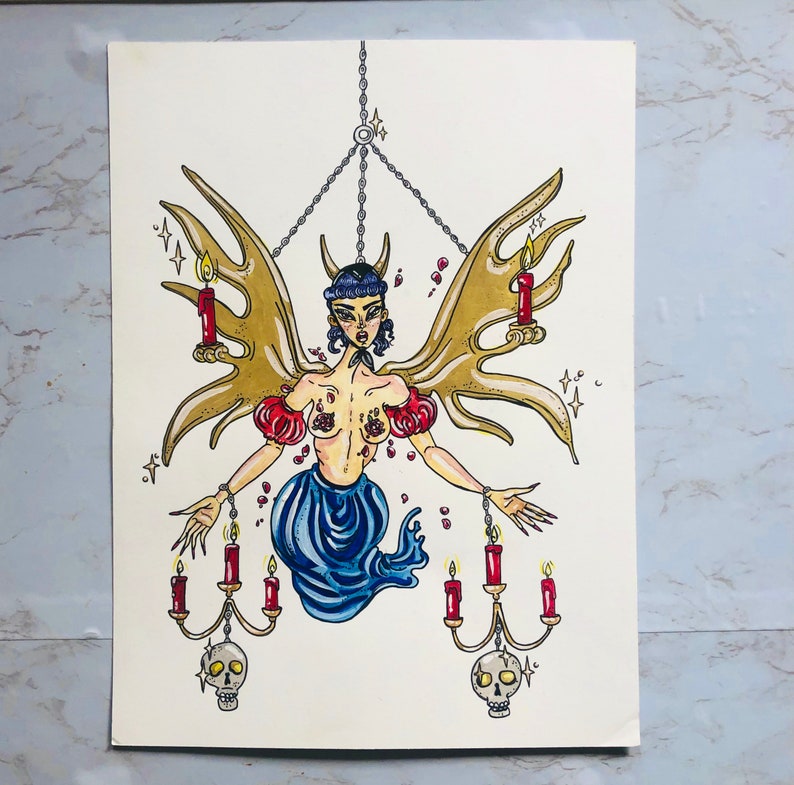 ORIGINAL PAINTING Lusterweibchen