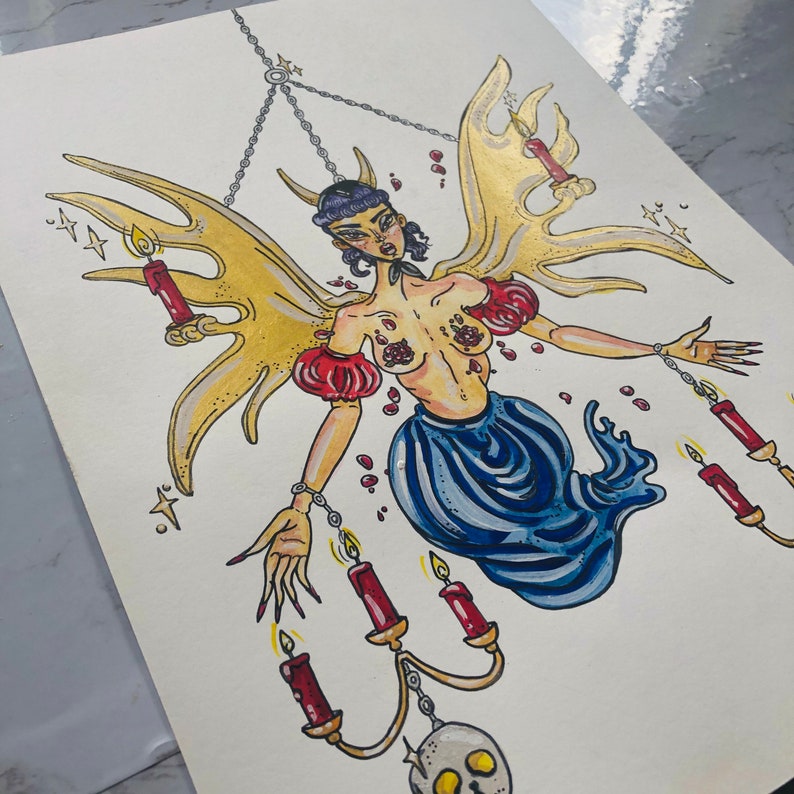 ORIGINAL PAINTING Lusterweibchen
