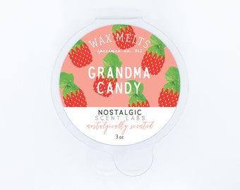 GRANDMA CANDY | 3 oz. Wax Melts | Candle | Nostalgically Scented | USA Made