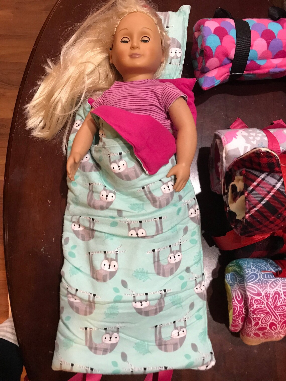 Super Soft Sloth Doll Sleeping Bag with Matching Pillow Etsy