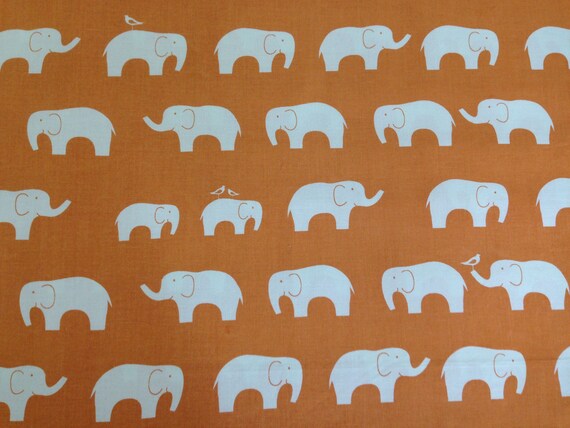 Tan Elephants Craft Cotton Fabric 100% Cotton Metre