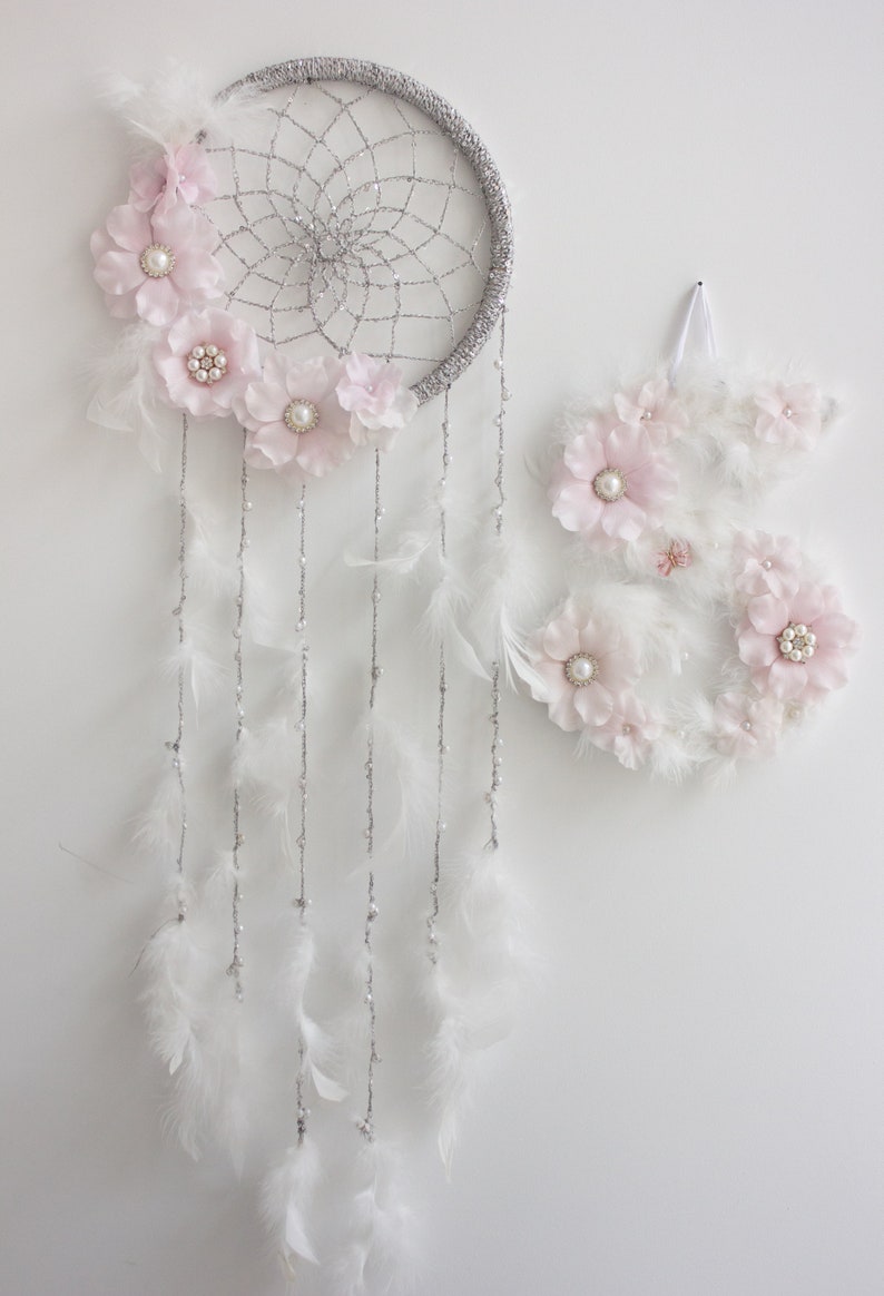 Baby Dream Catcher Wall Hanging Floral Dream Catcher Baby Etsy