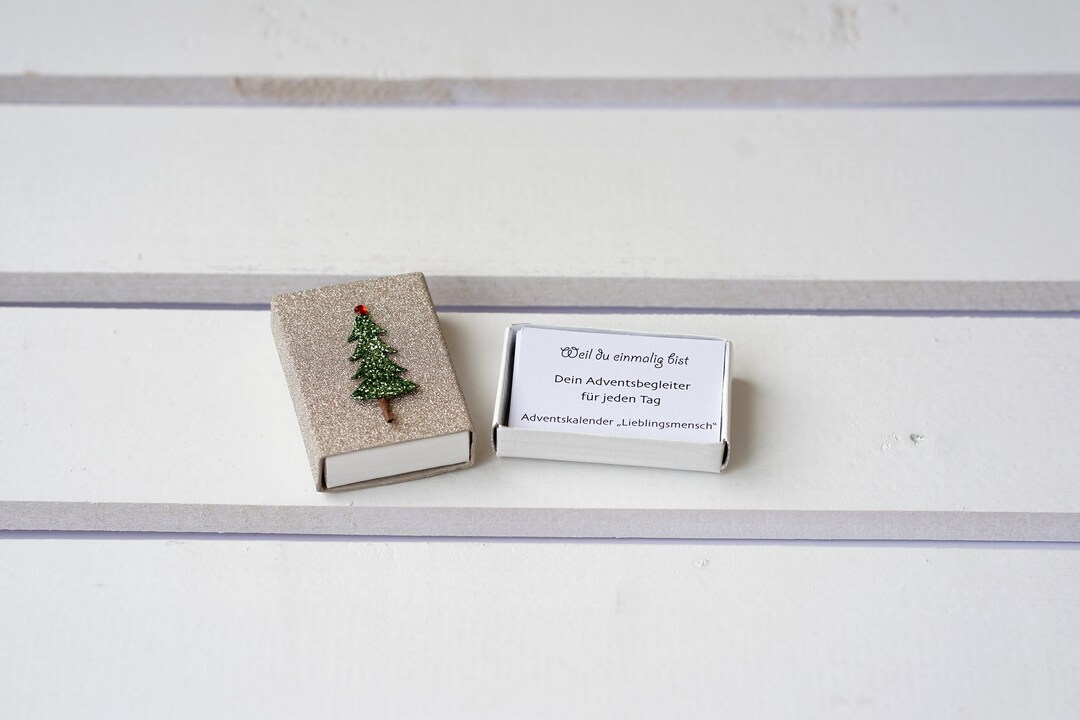 Sprüche Mini Adventskalender Lieblingsmensch gefüllt mit 24 liebevollen
