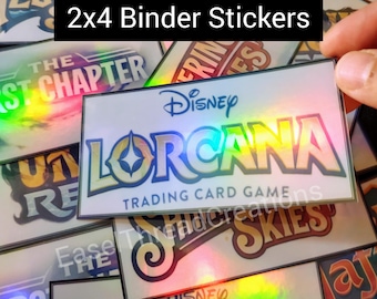 Large Holographic Binder Stickers Vinyl: Lorcana TCG First Chapter to Attack Mouse Set