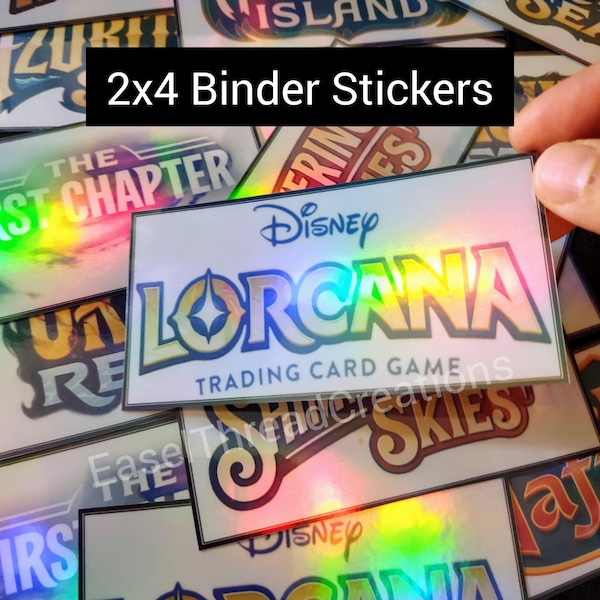 Large Holographic Binder Stickers Vinyl: Lorcana TCG First Chapter to Attack Mouse Set