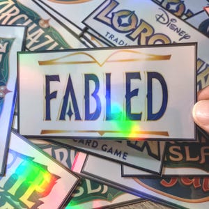 Large Holographic Binder Stickers Vinyl: Lorcana TCG First Chapter to Attack Mouse Set image 7