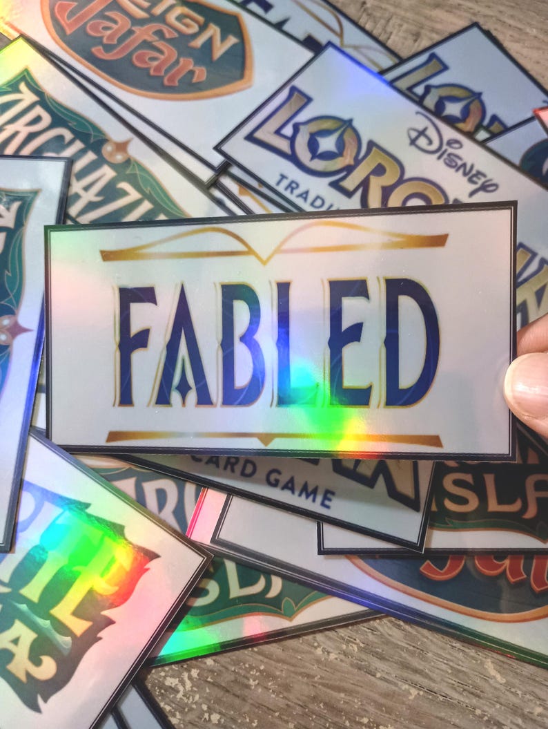 Large Holographic Binder Stickers Vinyl: Lorcana TCG First Chapter to Attack Mouse Set image 7