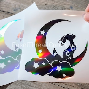 Holographic Umbreon Vinyl Decal: Weatherproof Sticker Pocket Monster for Cars Trucks Windows Laptop