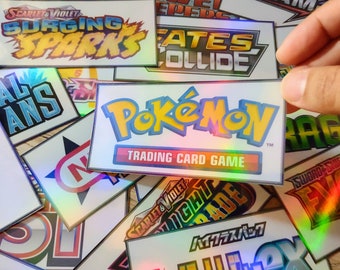 Holographic Pokeman Binder Stickers for organizing and labeling: WOTC to Modern to Japanese Sets
