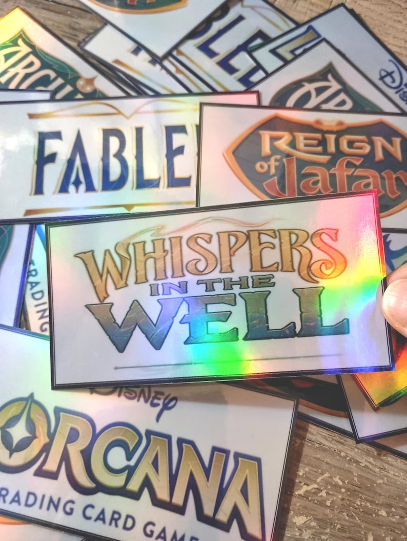 Large Holographic Binder Stickers Vinyl: Lorcana TCG First Chapter to Attack Mouse Set image 8