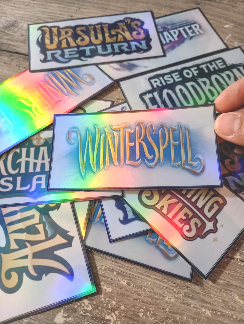 Large Holographic Binder Stickers Vinyl: Lorcana TCG First Chapter to Attack Mouse Set image 9