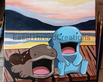 Pocket TCG Pokemon Artwork: Sitting Under Sunset Painting