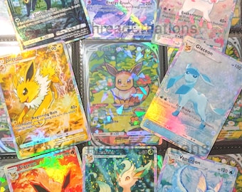 Holographic Eevee EX Grove Physical Card- Jolteon Vaporeon Umbreon Espeon Flareon Sylveon FanMade