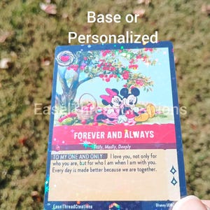 Personalized Holographic Lorcana Proxy Card: Unique Keepsake for Collector Couples