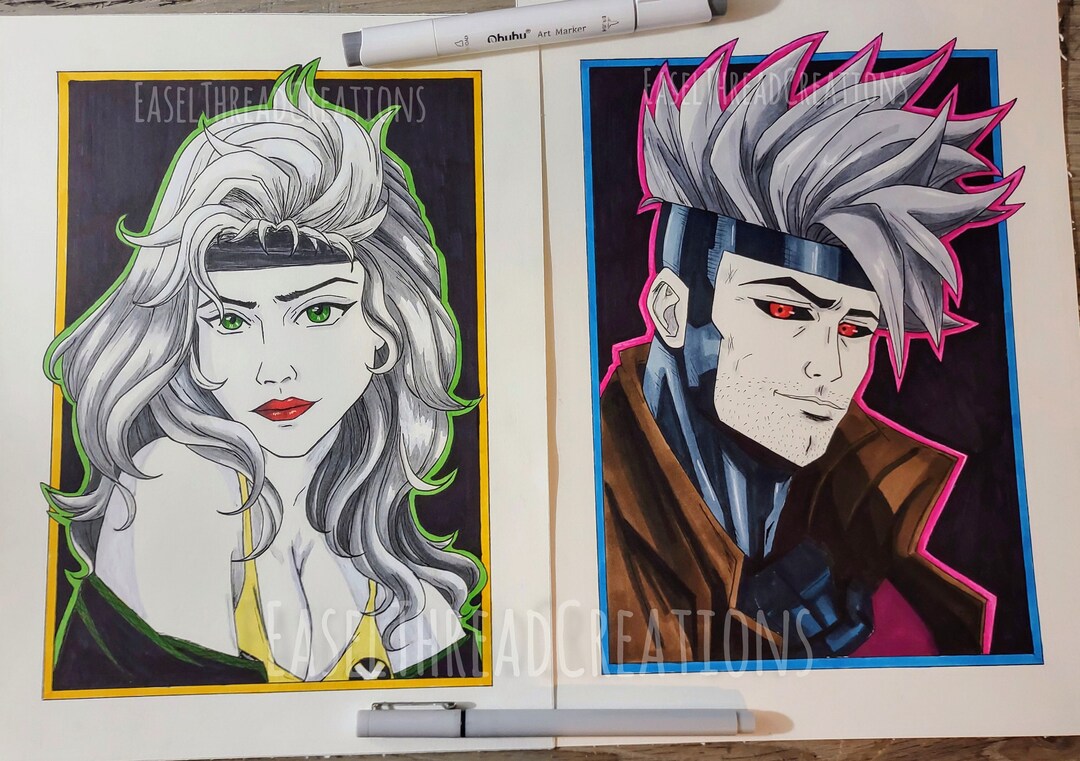 Rogue and Gambit Wall Decor, Comics Xmen Decor 97, Gift for Friend