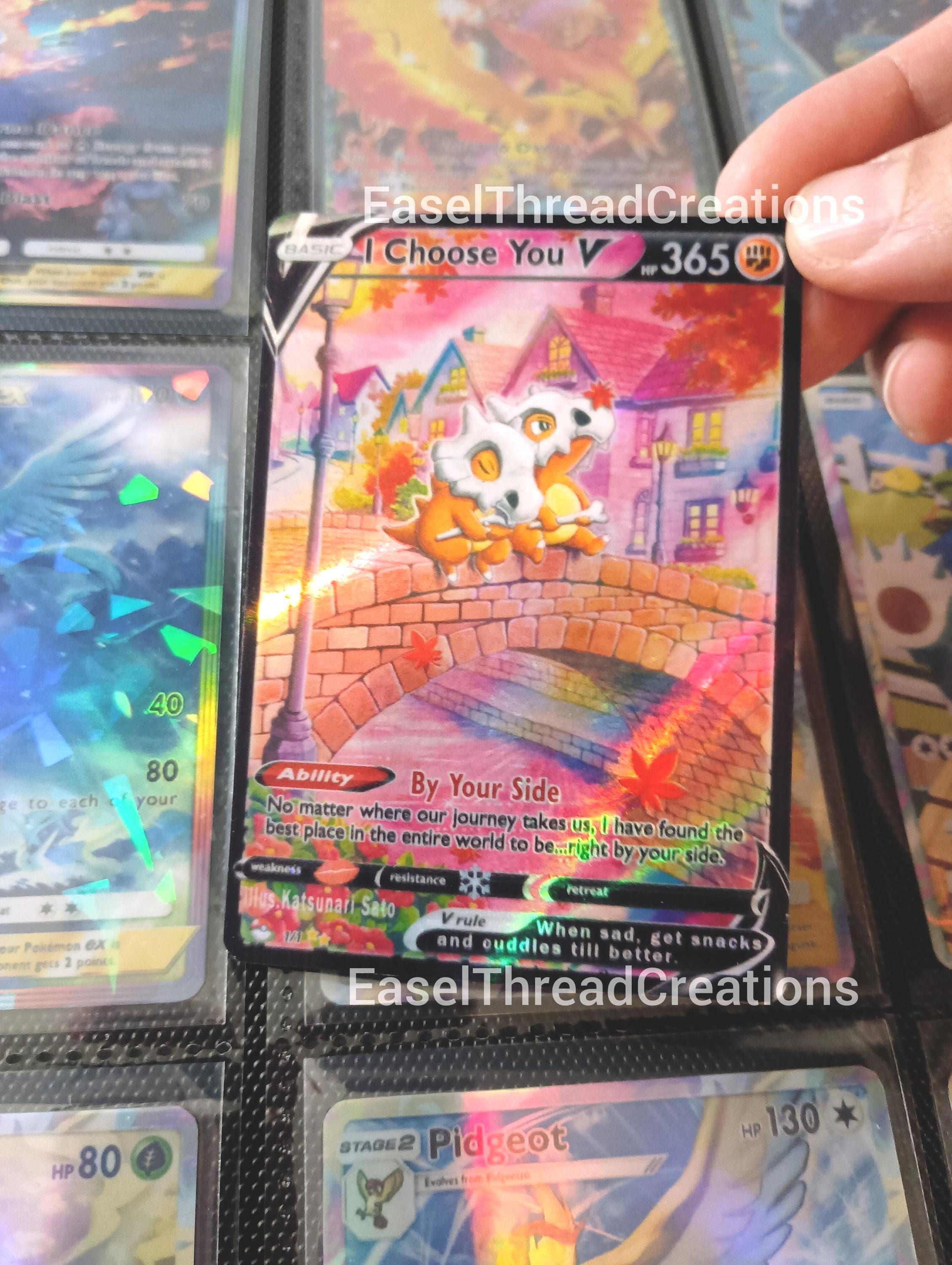 Cubone English Gem Pack Card Proxy: Full Art Holographic Collector ...