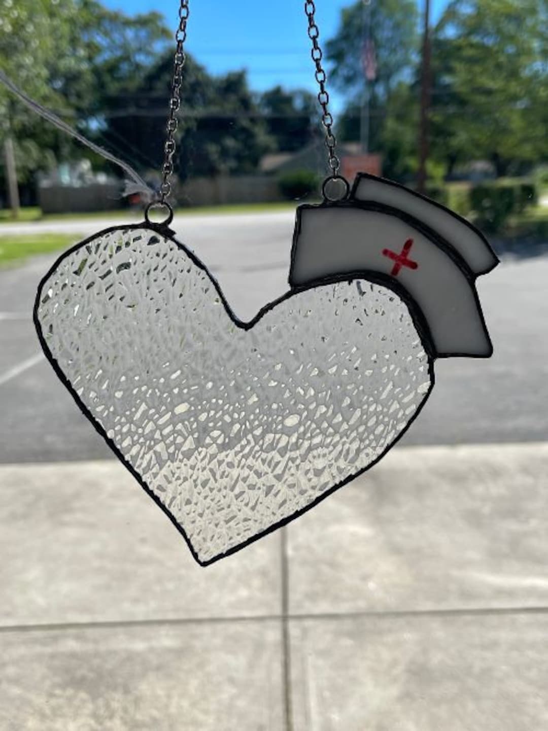 Stained Glass Nurse Hat Heart Etsy