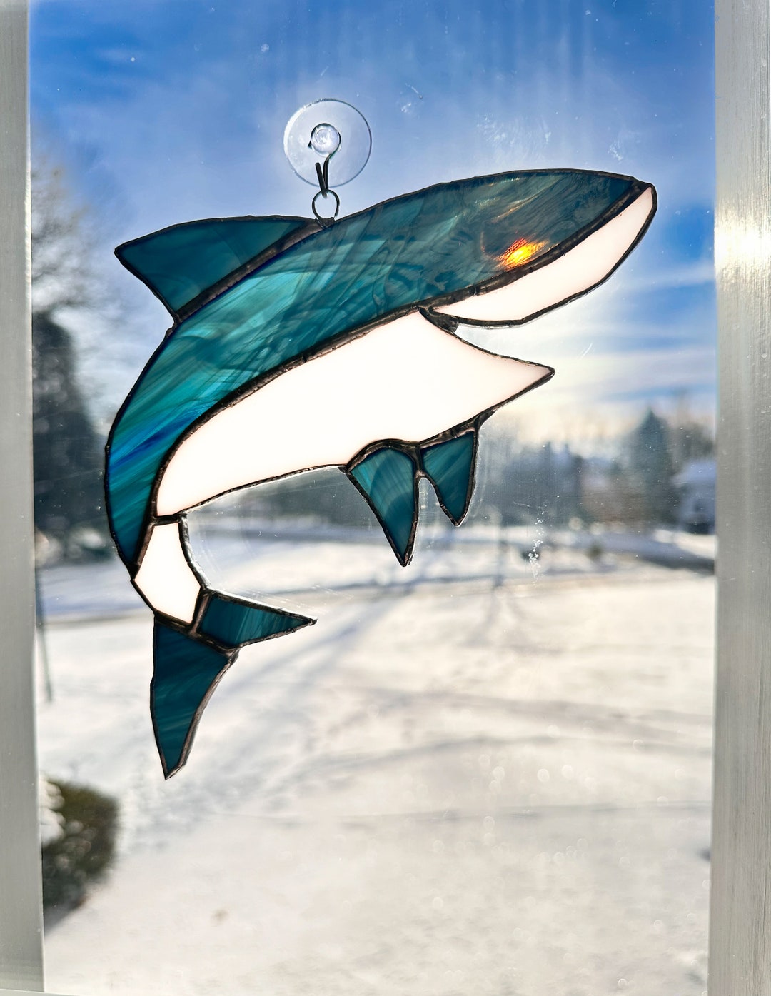 Stained Glass Shark - Etsy