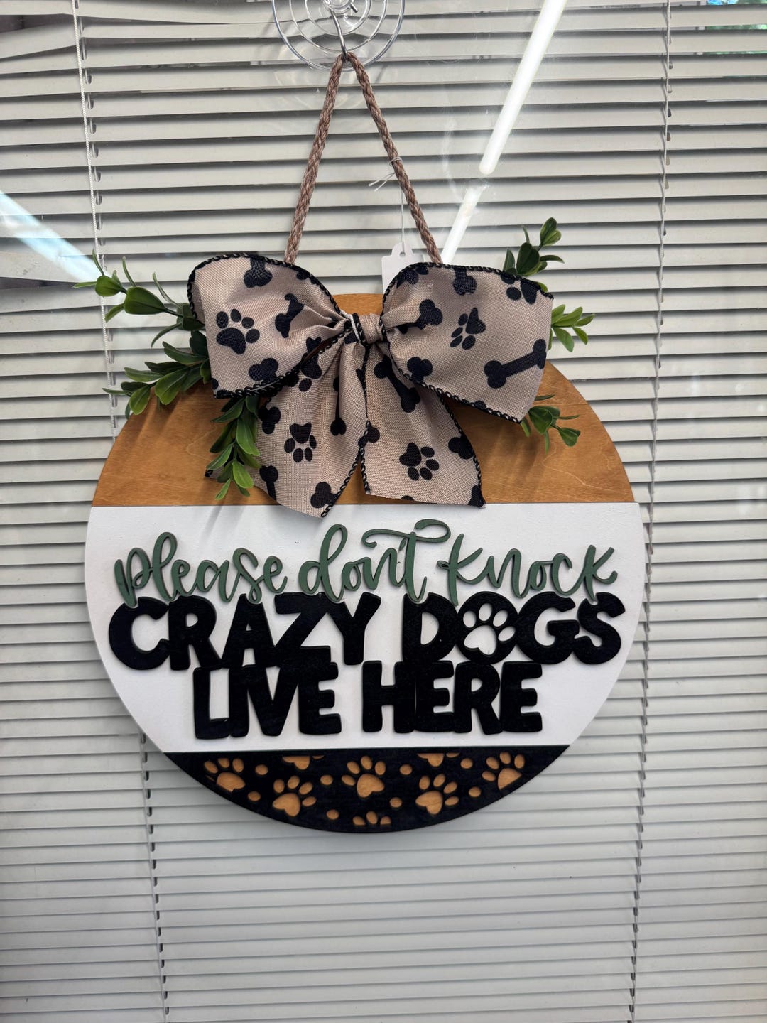 Please Don’t Knock Crazy Dogs Live Here Door Sign | Funny Dog Lovers ...