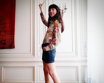 Chemise à fleurs vintage Etsy France