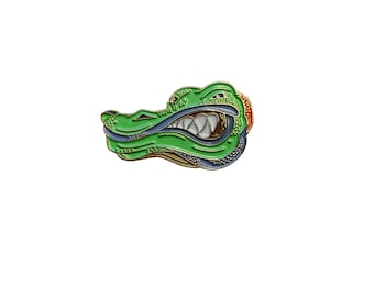 Game Day FL Gator Pin | University of Florida Pin | Florida Enamel Pin | Gator Head Chomp Chomp Pin | UF Gator Pin | Florida University Gift