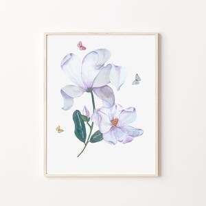 Magnolia Bloom Art Print | Watercolor Magnolia | Watercolor Flower Print | Magnolia Home Decor | Nursery Print | Floral Art Print