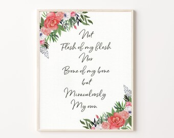 Adoption Gift | Adoption Creed Print | Watercolor adoption Quote | Floral Nursery Decor | Floral Gallery Art | Mom Gift | Adoption Quote