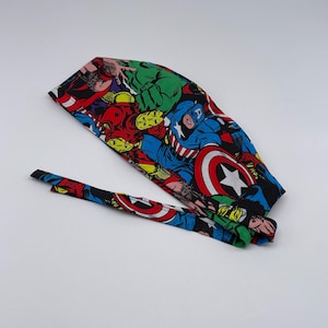 Men Scrub Cap: Unisex Tie Back Cotton Hat with Satin Lining