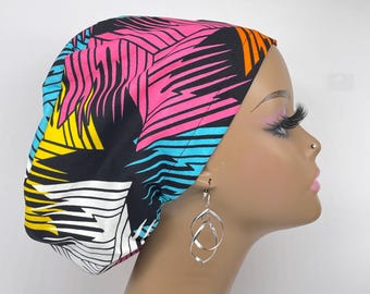 Geometric Surgical Scrub Cap: cotton Print Nursing Hat