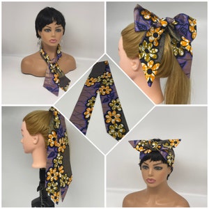 Niceroy Retro Multipurpose head neck scarf, cotton scarf, vintage style scarf, 60s style scarf
