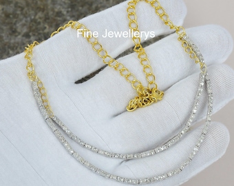 3.5cm 0.925 Argento Sterling & 14k Oro Spina Crocifisso Croce Ciondolo